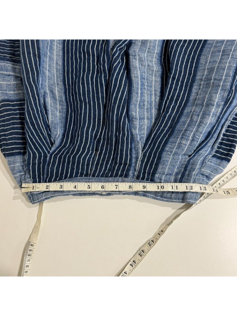 Ace & Jig Womens Cotton Linen Blend Pull On Mini Skirt Size S Blue Stripe - Picture 5 of 6
